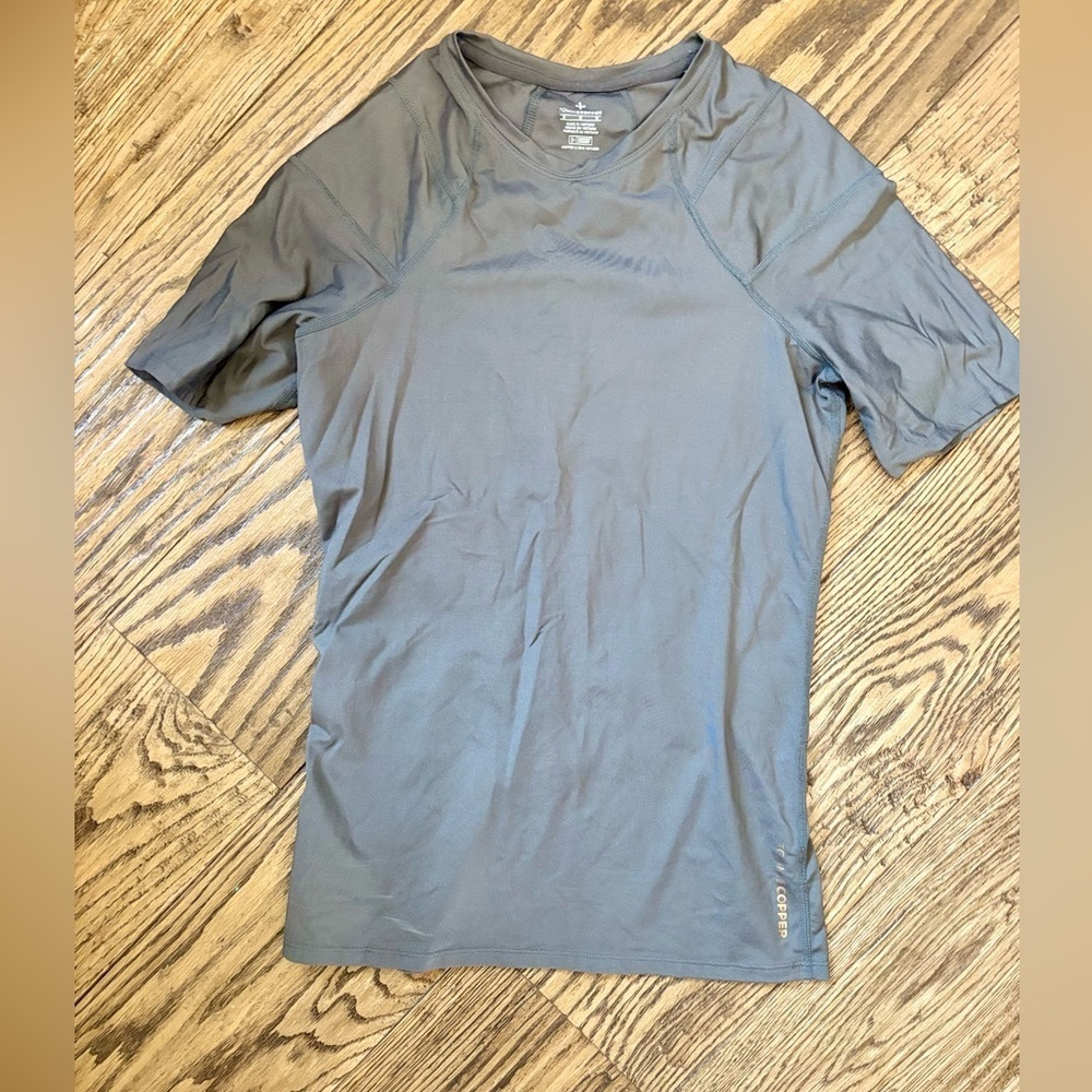 Tommie Copper Shoulder Support Top Gray Copper Zinc Infused Zynergy